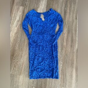 Vibrant Blue Lace Dress
